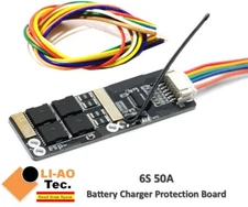 6S 50A Li-ion Lithium 18650 Battery BMS PCB PCM Power Protection Board with NTC