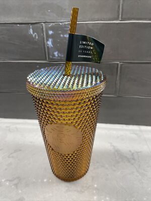 STARBUCKS 2021 Limited Edition 50 Year Copper Gold Studded 16 oz Tumbler/Cup  NWT | eBay