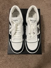 Prada Downtown Perforated Leather Sneakers  M...