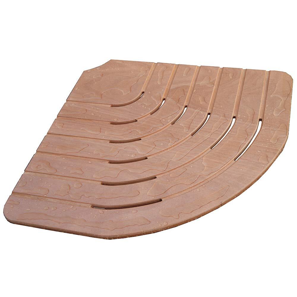 Pedana piatto doccia angolare antiscivolo 74 cm legno marino okumè castel merlin