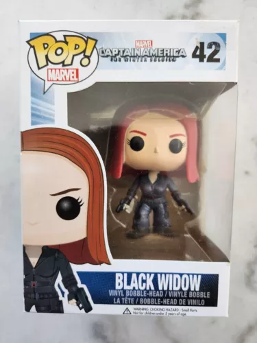 Pop Marvel 42 Black Widow Vinyl Bobble Head Captain America The Winter Soldier