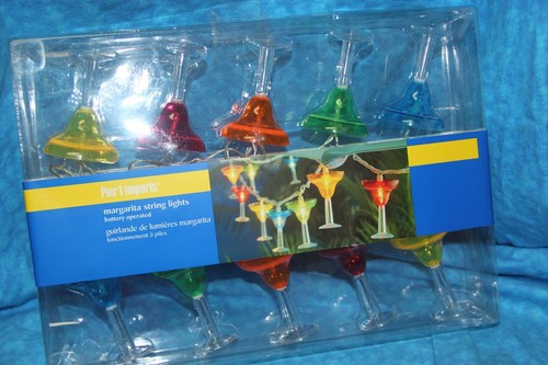 Colorful Margarita Glass Party Indoor/Outdoor String Lights Battery Operated - Picture 2 of 7