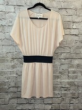 SALE Nice Rory Beca Light Pink & Black Stretch Cotton Cocktail Dress Size Small