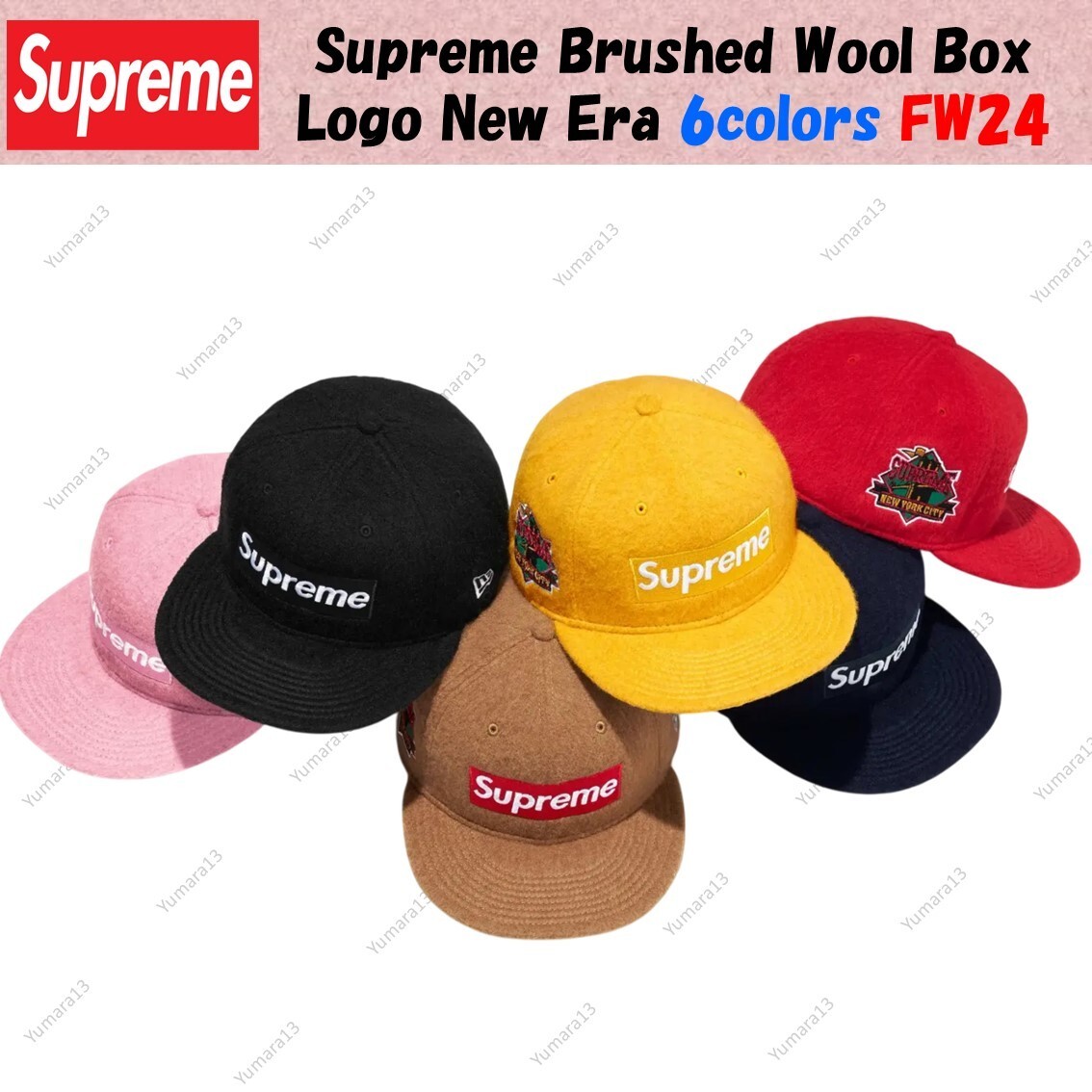 Supreme Brushed Wool Box Logo New Era 6colors FW24 New | eBay