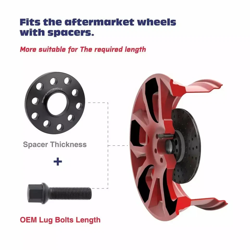 2 шт колесные распорки 20 мм 5x112 Mercedes Benz HubCentric 14X1,5 для W204 W205 W169 - Изображение 2 из 4