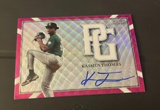 2021 LEAF PERFECT GAME METAL PINK WAVE KASSIUS THOMAS ROOKIE AUTO #2/6