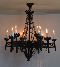 Robert Stubbs 12 Candle Chandelier 1/12 Scale for dolls houses. 12v wired