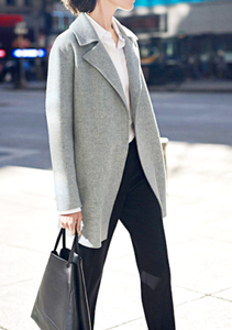 grey melange coat