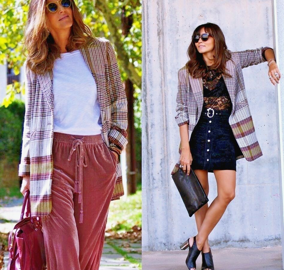 ALTRA GIACCA CAPPOTTO A QUADRETTI ZARA MARRONE BEIGE TAGLIA M