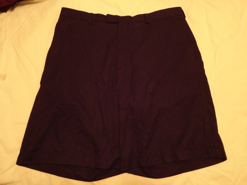Pantalones cortos de golf/informales SLAZENGER para hombre talla - 40 negros delanteros planos 10" entrepierna Usado en excelente estado ++ - Imagen 2 de 2