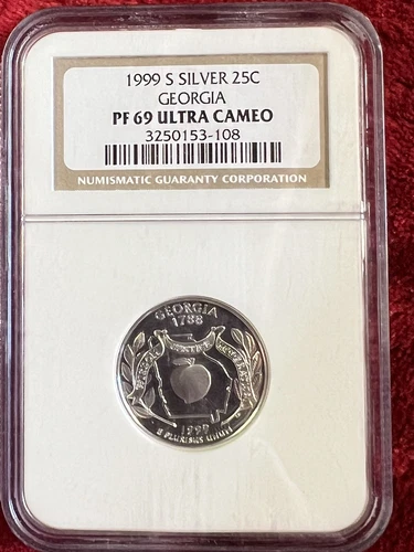 1999 S  Georgia Quarter  NGC  PF69 UC  Silver Proof