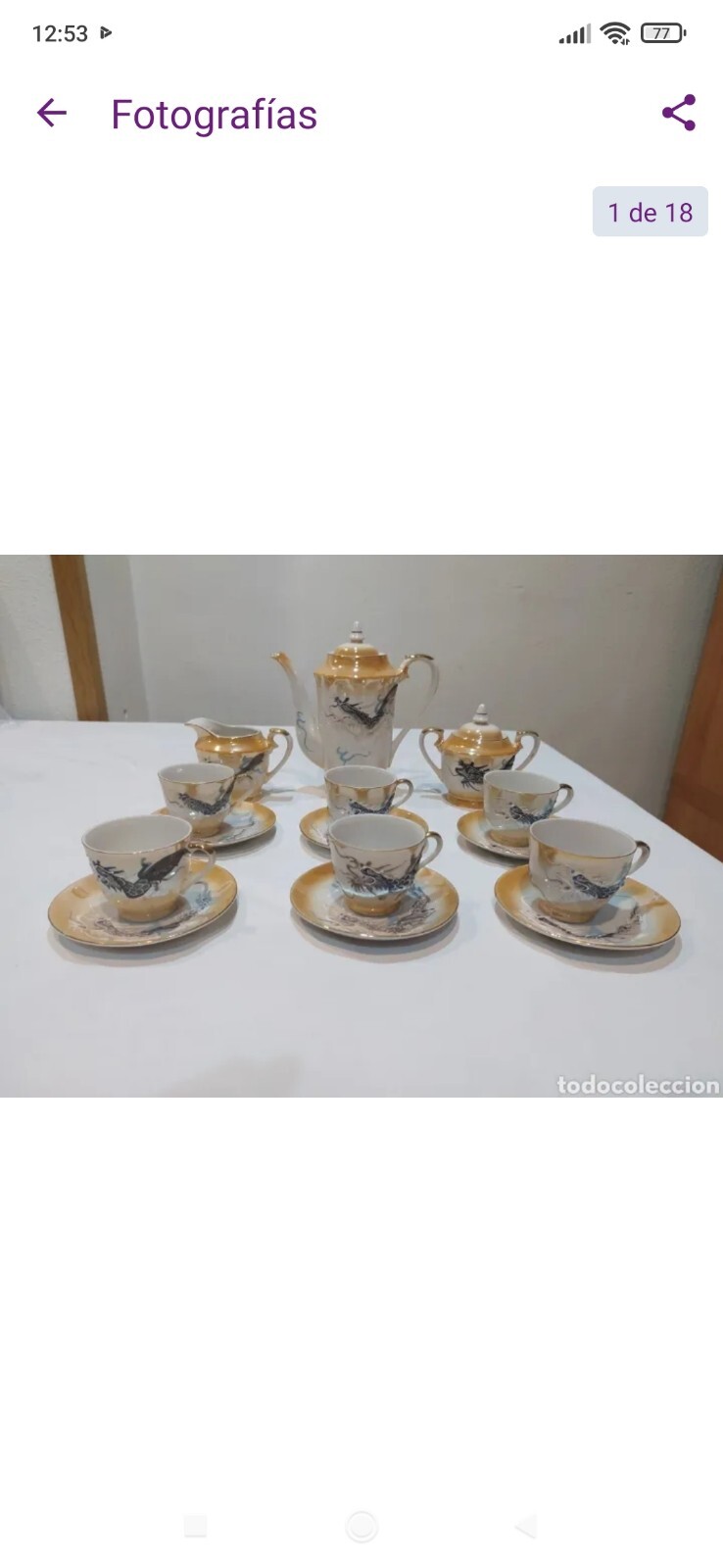 Precioso Juego De Café Japones De Porcelana Fina