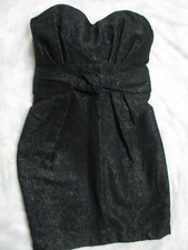 Unbranded Ladies Black Pattern Strapless Cocktail Dresses Size S