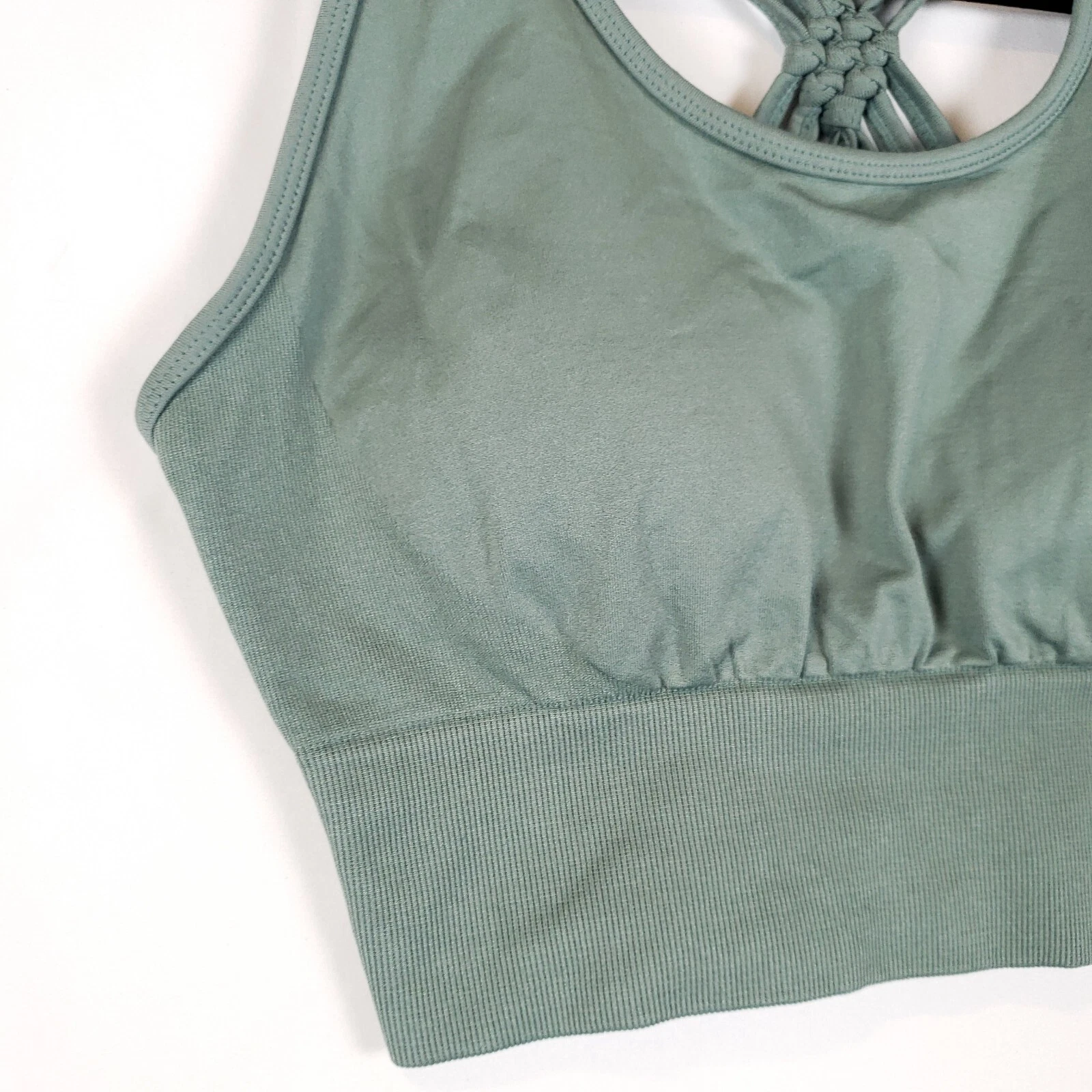 yogalicious full coverage strappy removable pads tank-bra