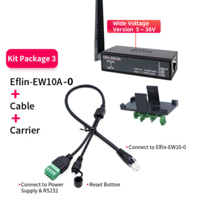 Modbus TPC IP RJ45 RS232 to WIFI Elfin-EW10A/EW10A-0 5~36V DTU Wireless Network