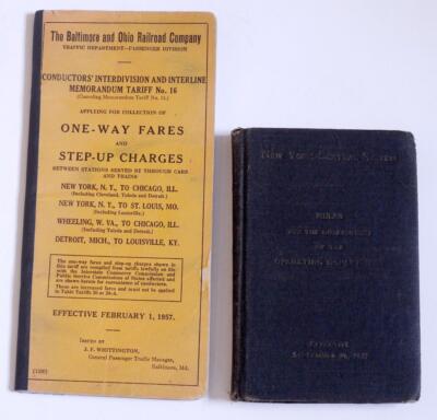 AMERIKANISCHE (EISENBAHN) BÜCHER (NEW YORK CENTRAL SYSTEM RULES 1937 / BALTIMORE TARIFE
