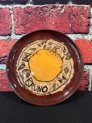 Disney Encanto BRUNO MADRIGAL Wooden Round Plate  Solid Wood NWT