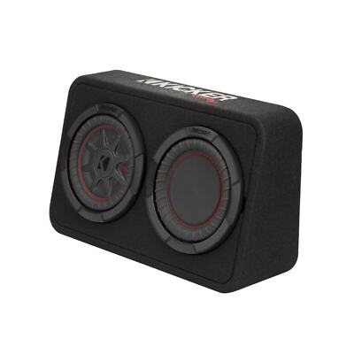Kicker 48TCWRT82 Sub 8 Zoll Dünnprofil Subwoofer geladenes Gehäuse 300 W RMS
