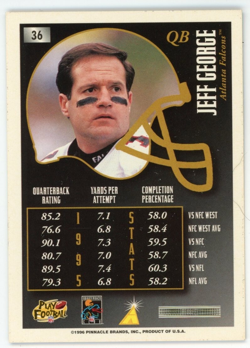 1996 Pinnacle Summit - Jeff George #36 for sale online | eBay