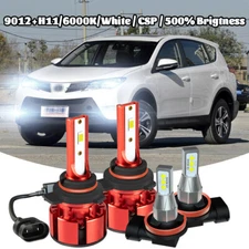 For Toyota RAV4 2016-2018 LED Headlight High/Low + Fog Light Bulbs Combo