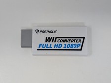 White Portable Wii to HDMI Wii 2 HDMI Full HD Converter Audio Output Adapter TV