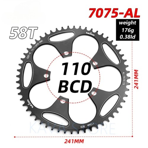 Road Bicycle Chainring Narrow Wide Single Chain Ring Bike Crank Accessorie Tooth - Picture 34 of 35