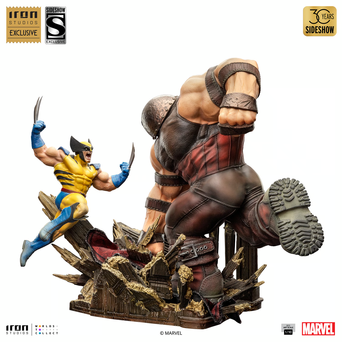 SEALED Wolverine vs Juggernaut 1/10 Scale Statue Iron Studios