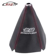 Mugen Shift Knob Shifter Boot Cover Mtat W Pvc Leather Red Stitches Jdm Black Mugen Shift Knob Shifter Boot Cover Mtat W Pvc Leather Red Stitches Jdm Black