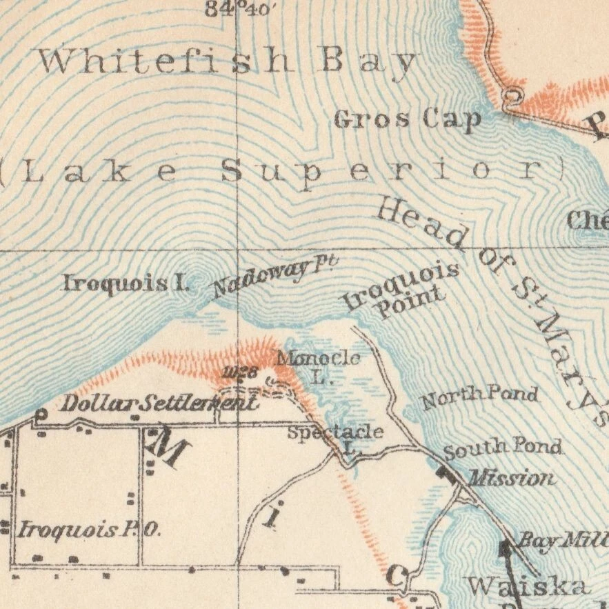 SAULT STE. MARIE  Michigan Ontario  Original Map City Plan 1909 USA Canada - Image 4 of 4