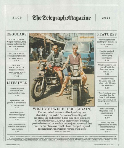 UK Telegraph Magazine: Travel Special, Paris Jackson, Amanda Wakeley, 21.9.24 - 第 2/2 張圖片