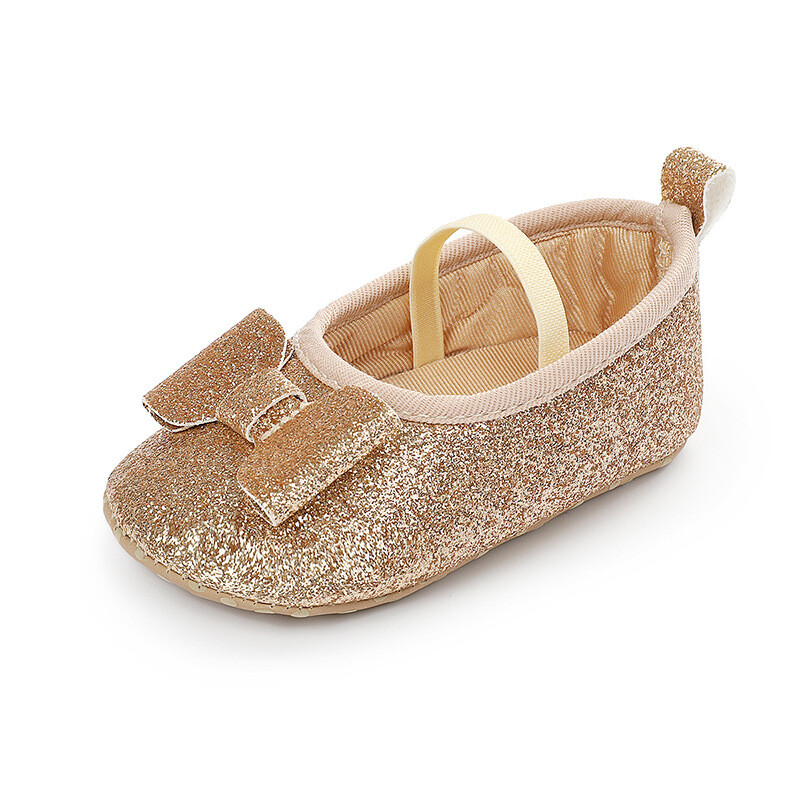 Newborn Baby Girl Crib Shoes Infant Princess Bow Dress Shoes Doll Outfit 0-18M