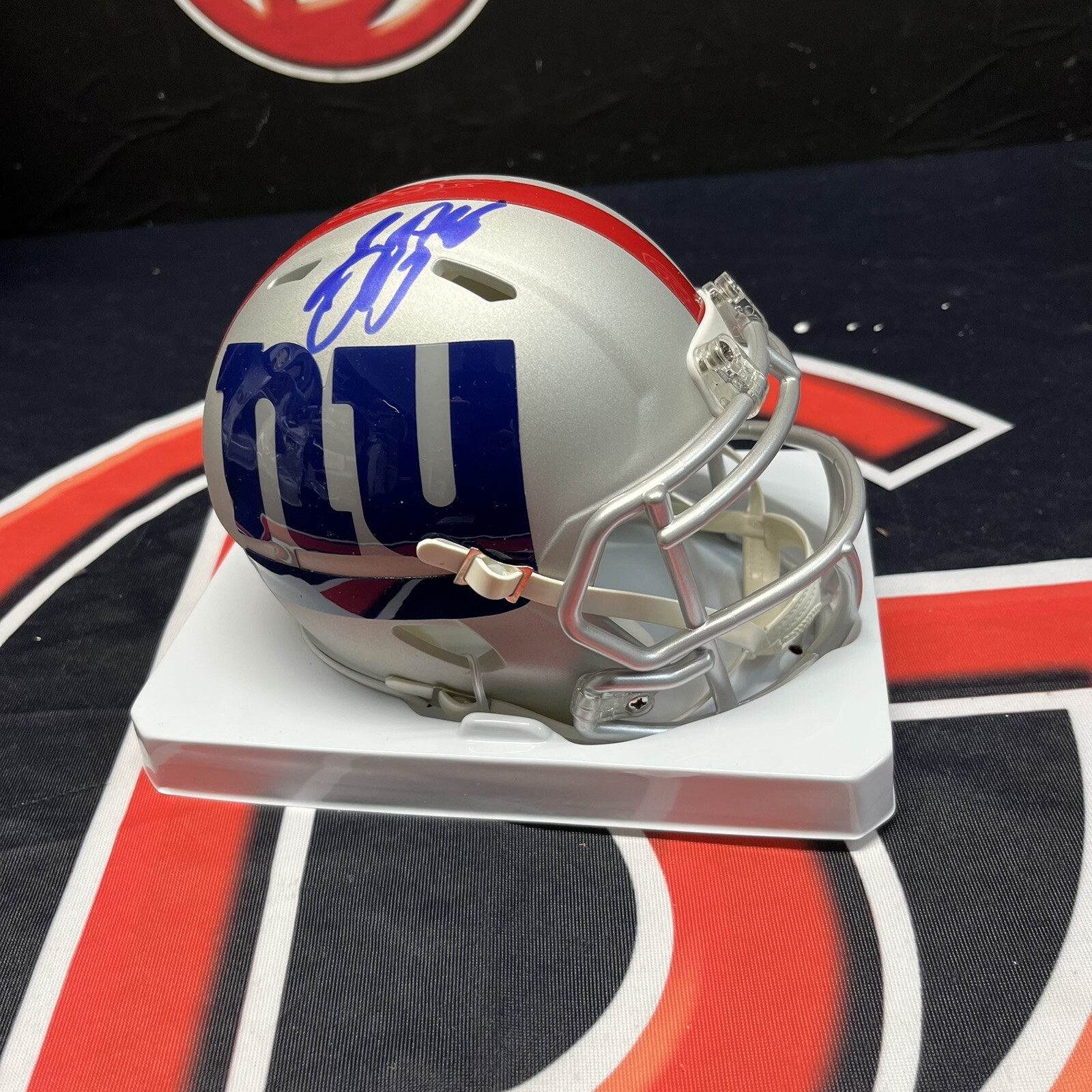 Saquon Barkley Autographed Signed New York Giants Amp Mini Helmet Autograophed BAS 