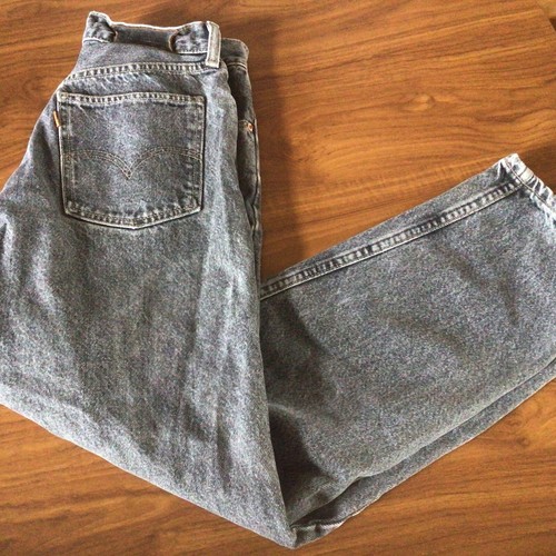 Levis 618 GREY Jeans Vintage Size W28 L28 Orange Tab Regular button fly Men's