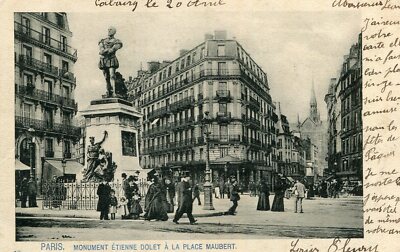 PARIS Monument Etienne Dolet am Place Maubert