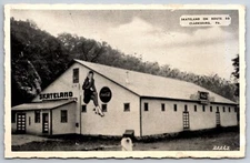 Clarksburg PA Skateland Roller Skating Rink~On Rte 80~B&W Original Postcard