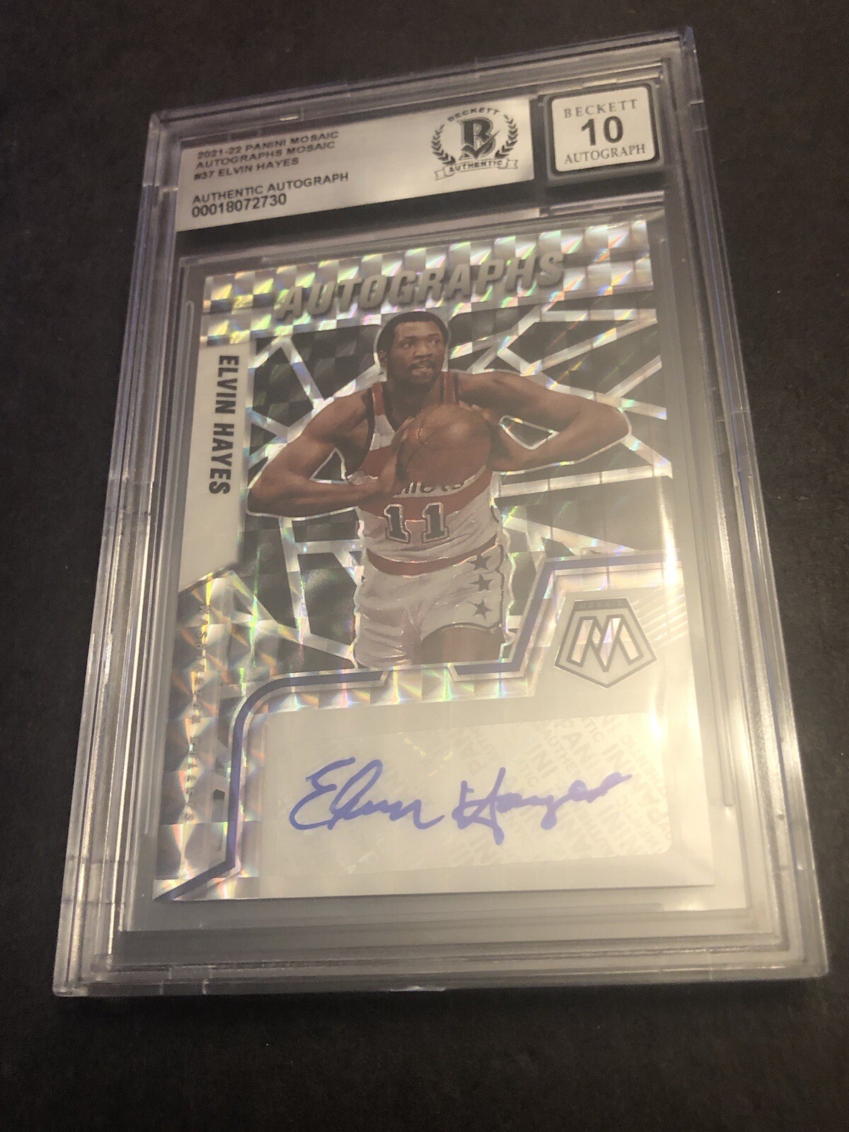 Elvin Hayes Autographed Signed Beckett 10 Gem Mint 2021 Mosaic s #AMEHY 