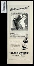 1941 Black & White Scotch Whiskey Blended Drink Dogs Vintage Print Ad 40028