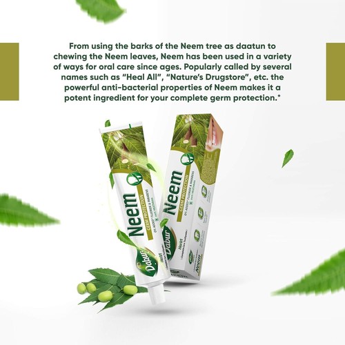 Dabur Neem Germ Protection Toothpaste 200g x3 Enriched With Natural Ingredients - Picture 9 of 11