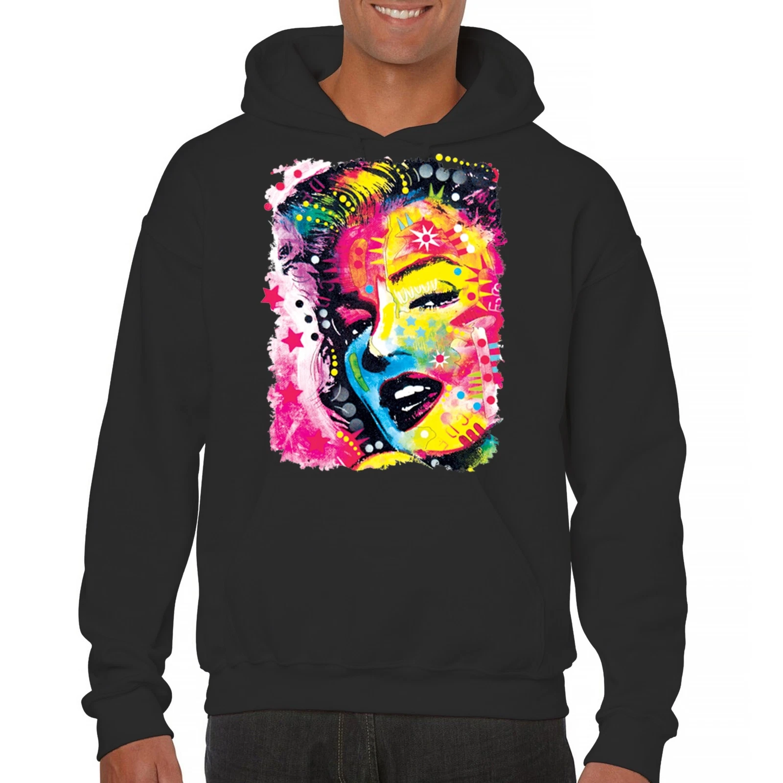 Dean Russo Colorful Marilyn Sweatshirt Neon Hot Symbol Starlet Hoodie