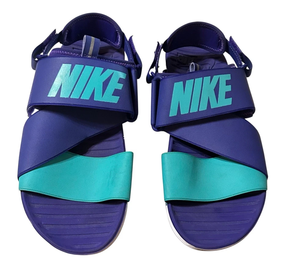 耐克 ACG Air Deschutz 尼龙橡胶和氯丁橡胶凉鞋女式 9 码紫色和青绿色 — 第 3/4 张图片