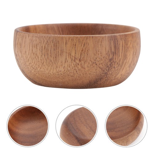 Storage Bowls Keys Wood Bowl Kitchen Dishware Large Salad Bowl - Picture 4 of 6