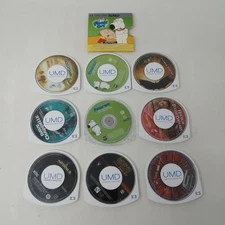 Lot 9 DISC ONLY PSP UMD Movies (Family Guy, Spider-Man 3, Batman Begins, & More)