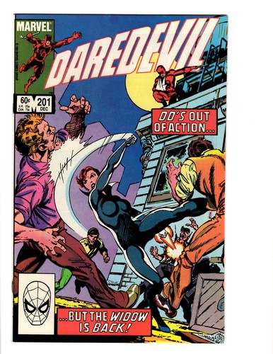 DAREDEVIL #201 - DECEMBER 1983 - HIGH GRADE - "BLACK WIDOW" - MARVEL CLASSIC