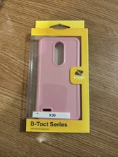 Funda protectora para teléfono LG K30 B-Tact Series rosa | Diseño de doble pieza