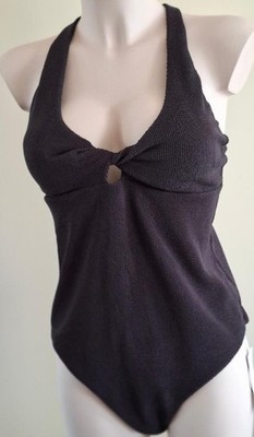 White Company Badeanzug Vollstruktur Größe: XL (16) Farbe: Schwarz