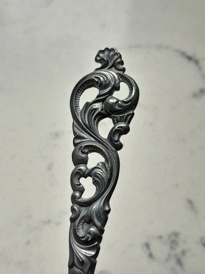 Редкая антикварная норвежская винтажная сувенирная ложка Knut Ofstad серебро 830S оригинальная коробка - Изображение 2 из 4