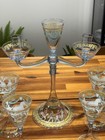 15pc Rare Venetian Pauly & C. / Salviati, Murano, Enameled Gilt Glass Wine Set — photo 5