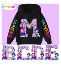 Kids Hooded Sweatshirt A  Z Letter Long Sleeve Top