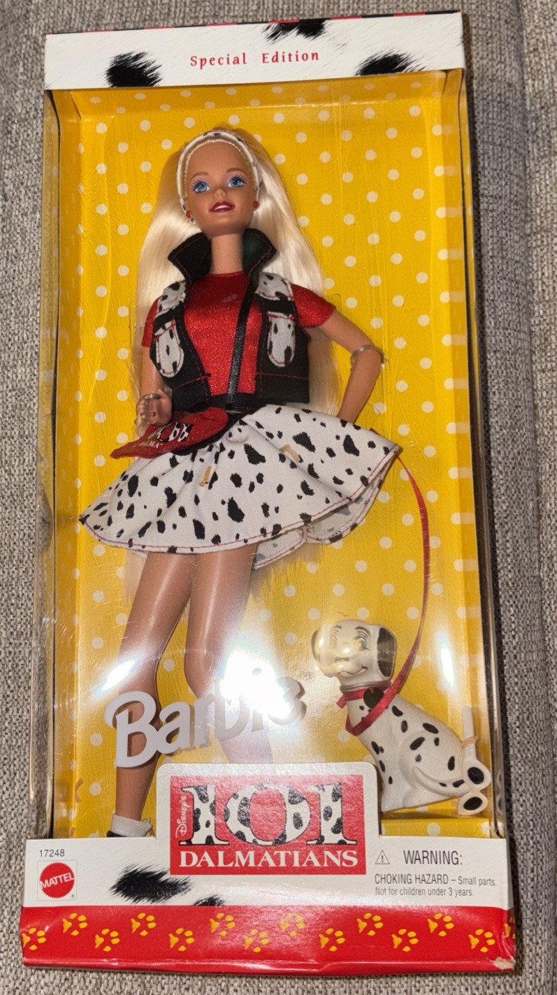 101 Dalmatians Barbie with Puppy 1997 Special Edition #17246 Vintage Mattel NRFB