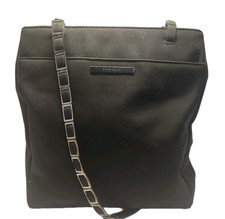 Nine West 90s Classic Black Nylon Shoulder Bag Multiple Pockets- 10x8x2